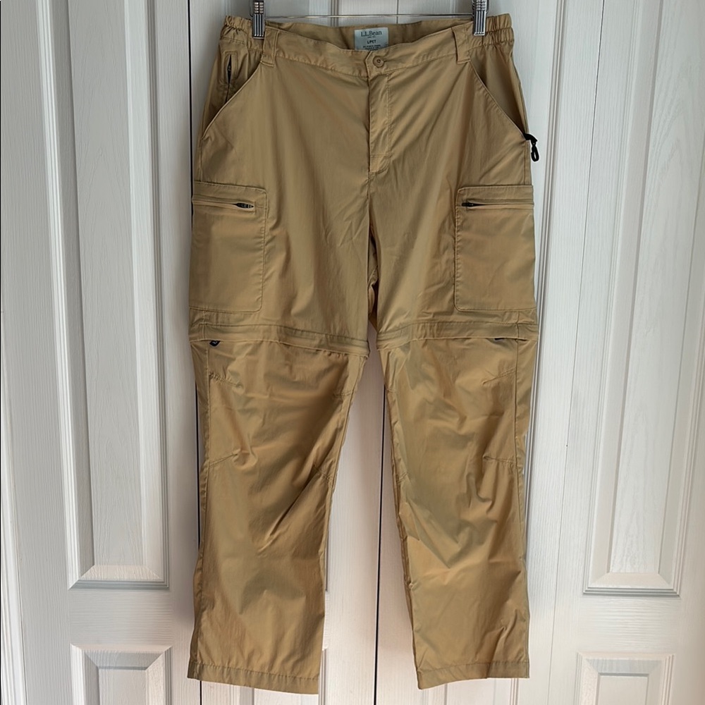 L.L. Bean Women’s No-Fly Zone Zip Off Pant. Size Large Petite.